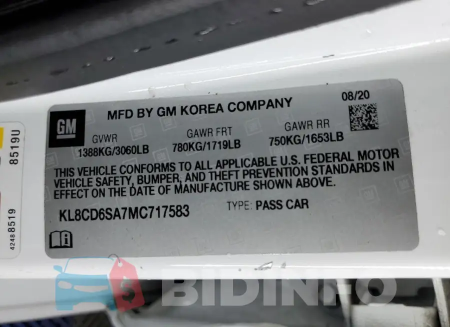 KL8CD6SA7MC717583 Photo# 12
