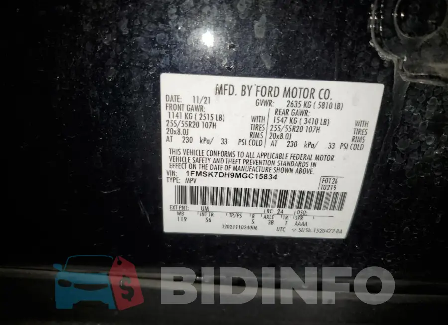 1FMSK7DH9MGC15834 Photo# 13