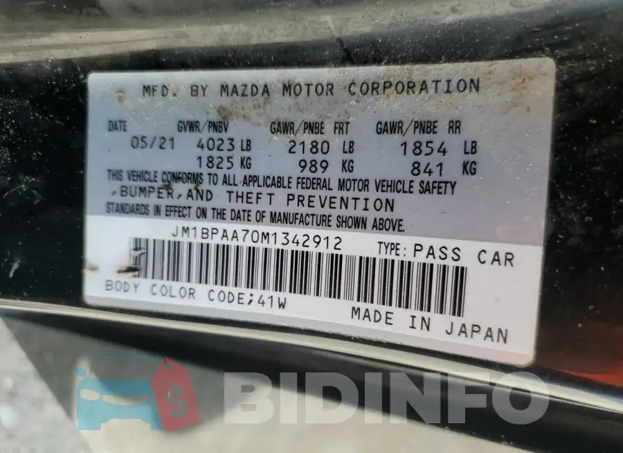 JM1BPAA70M1342912 Photo# 12