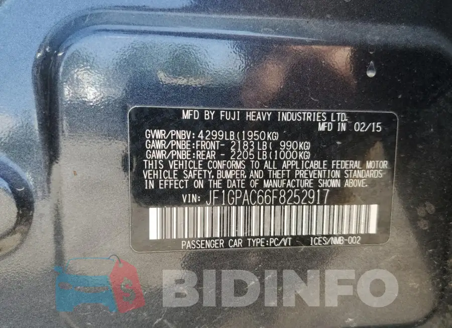 JF1GPAC66F8252917 Photo# 12