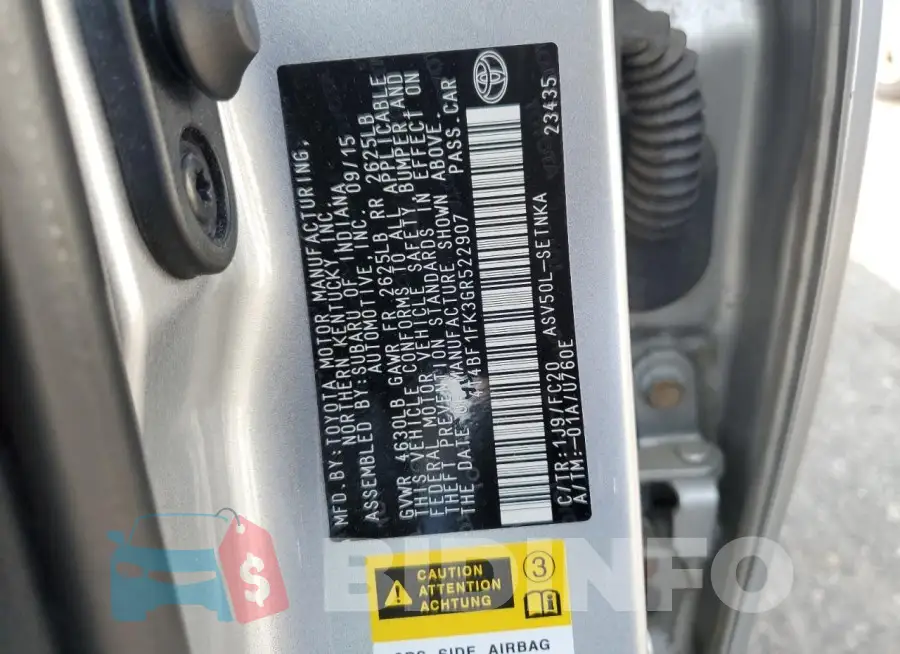 4T4BF1FK3GR522907 Photo# 12