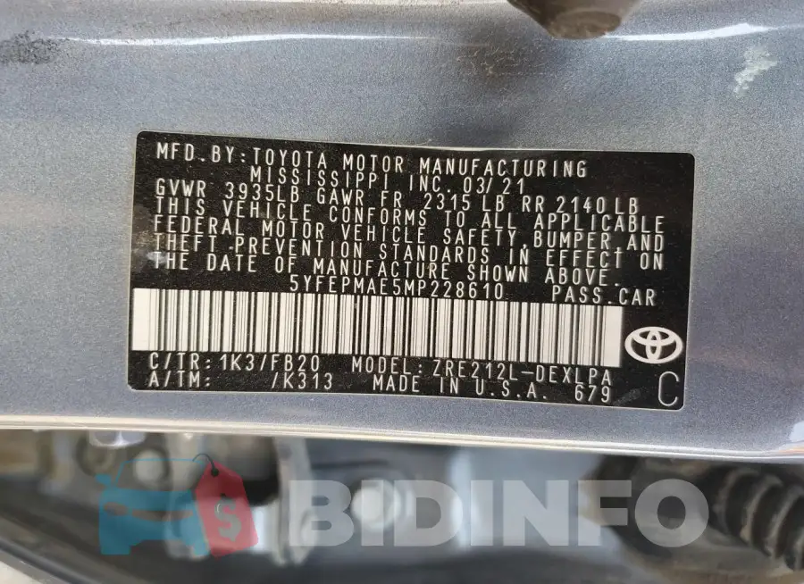 5YFEPMAE5MP228610 Photo# 12