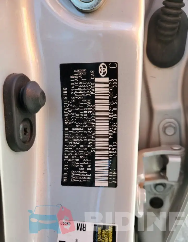 5YFEPMAE6NP339068 Photo# 12
