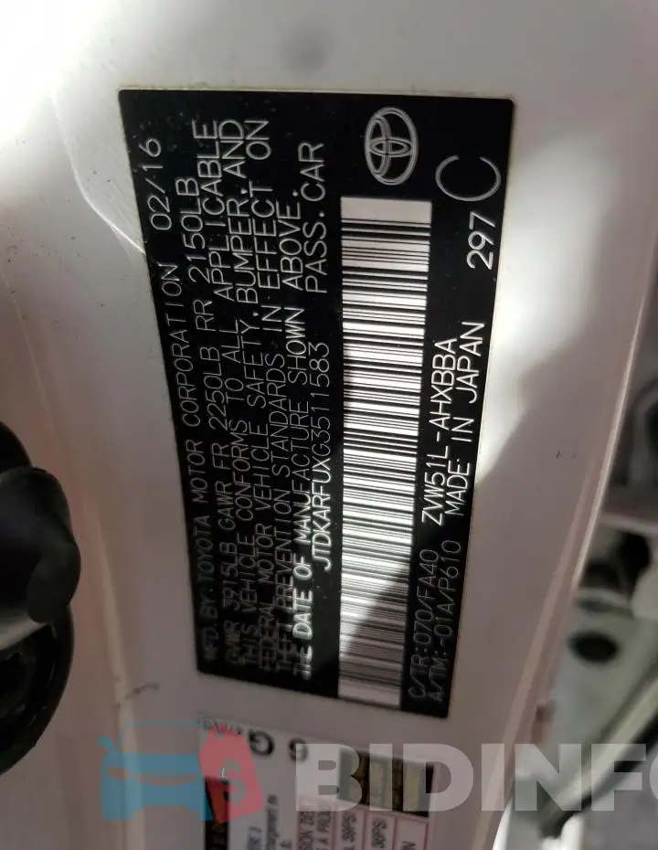 JTDKARFUXG3511583 Photo# 13