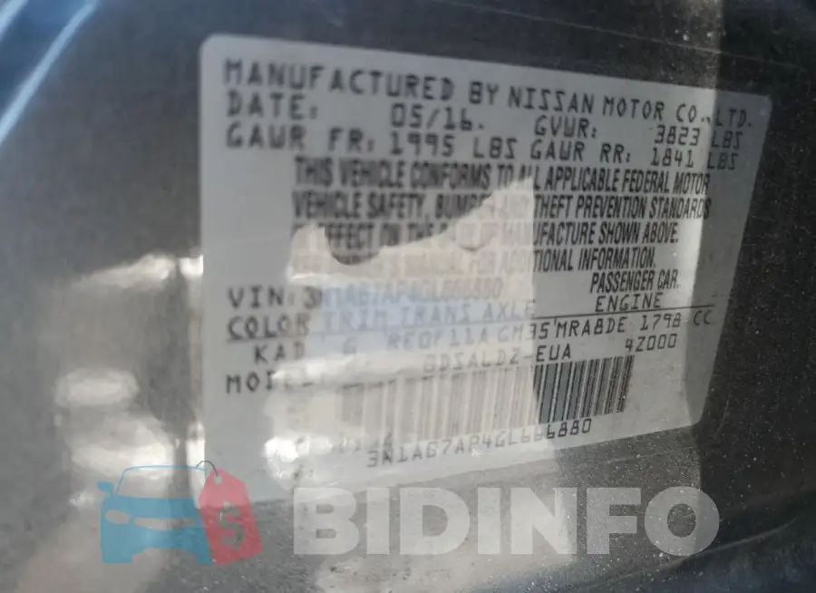 3N1AB7AP4GL666880 Photo# 12