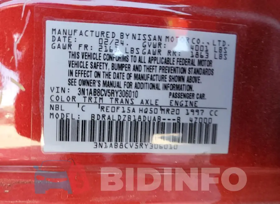3N1AB8CV5RY306010 Photo# 12