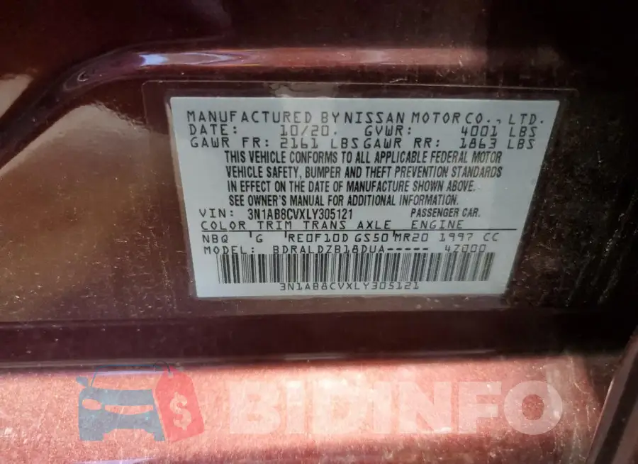 3N1AB8CVXLY305121 Photo# 12