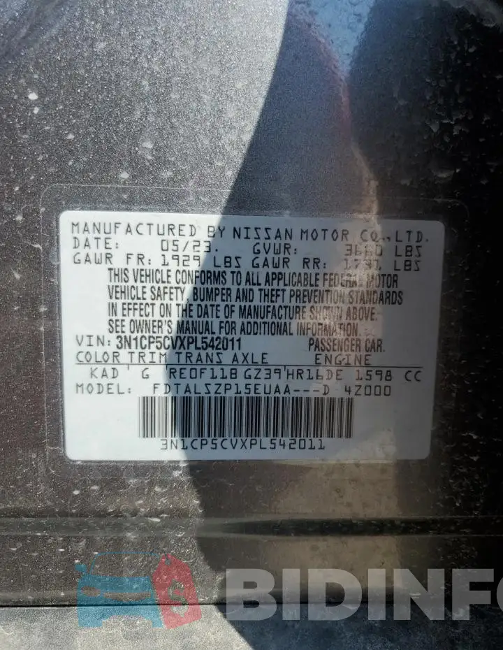 3N1CP5CVXPL542011 Photo# 13