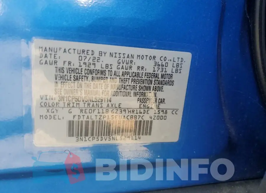 3N1CP5DV5NL529114 Photo# 12