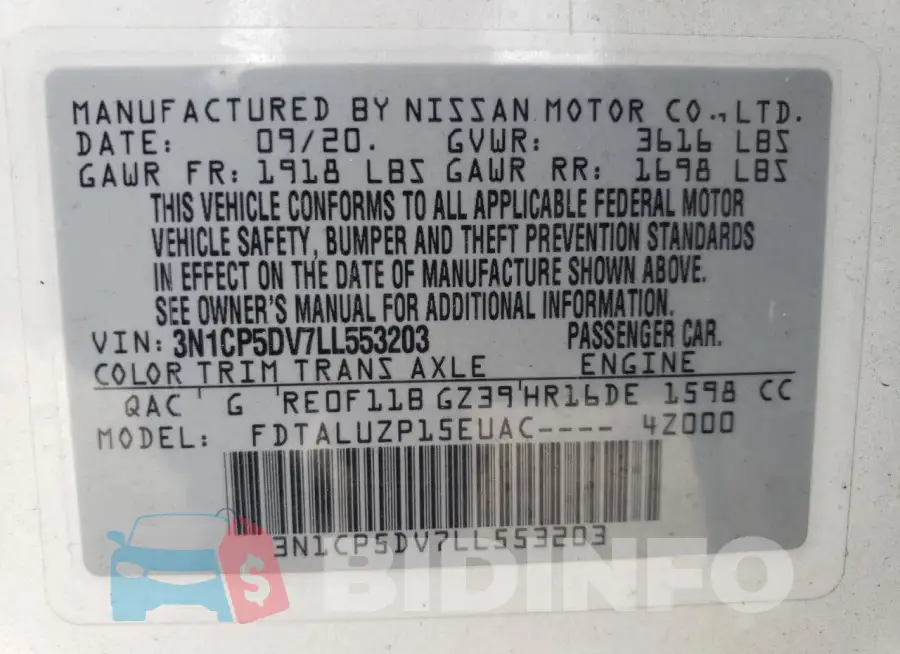 3N1CP5DV7LL553203 Photo# 12