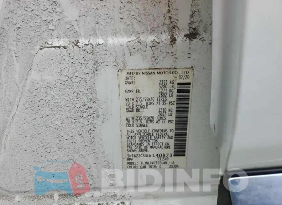 5N1AZ2CS3LN140873 Photo# 14