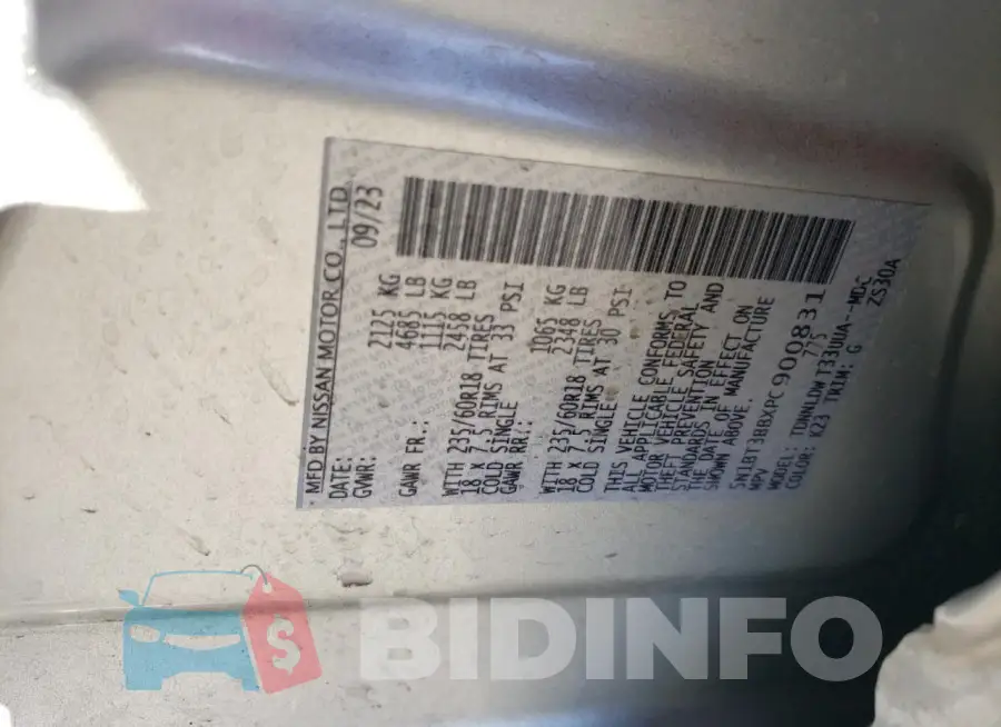 5N1BT3BBXPC900831 Photo# 13