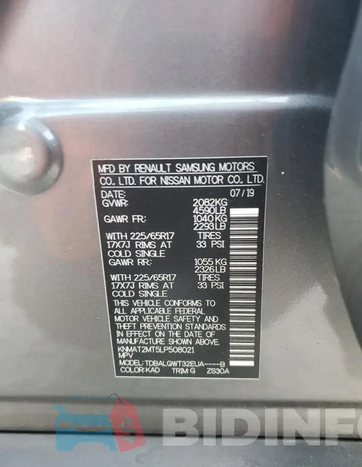 KNMAT2MT5LP508021 Photo# 13