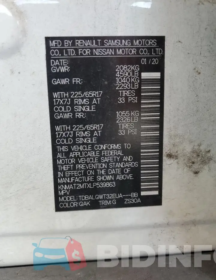 KNMAT2MTXLP539863 Photo# 13