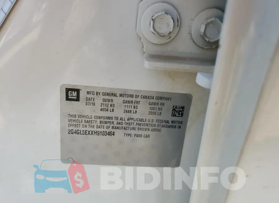 2G4GL5EXXH9103464 Photo# 12