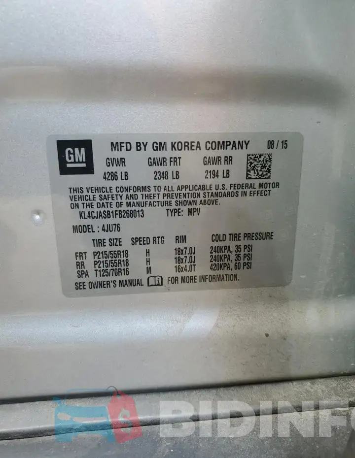 KL4CJASB1FB268013 Photo# 13