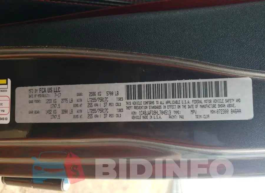 1C4BJWFG9HL704513 Photo# 13