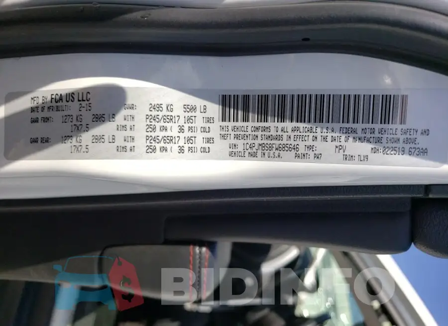 1C4PJMBS8FW685646 Photo# 13