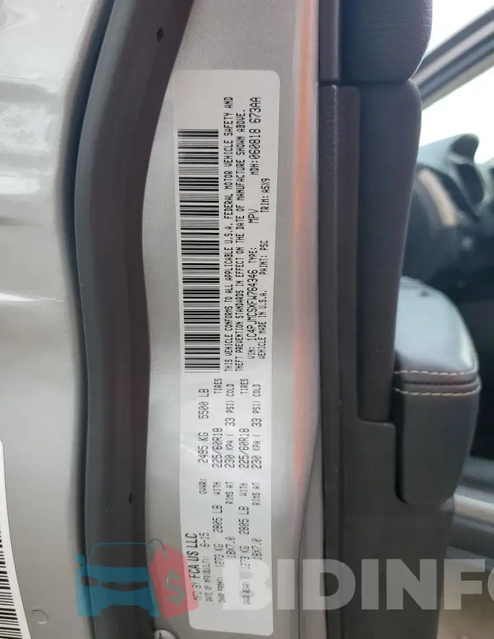 1C4PJMCSXFW764346 Photo# 14