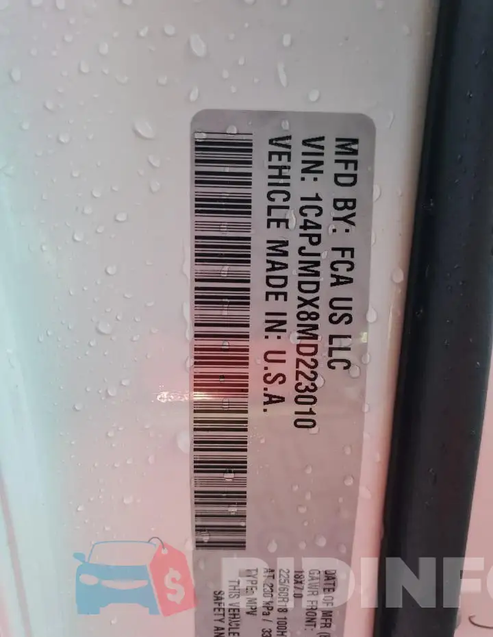 1C4PJMDX8MD223010 Photo# 13