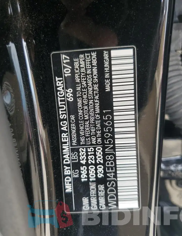 WDDSJ4EB8JN595651 Photo# 13