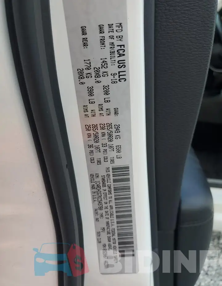 1C4RDHDG7KC549780 Photo# 13