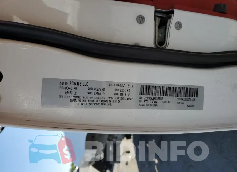 2C3CDXGJ8KH520118 Photo# 13
