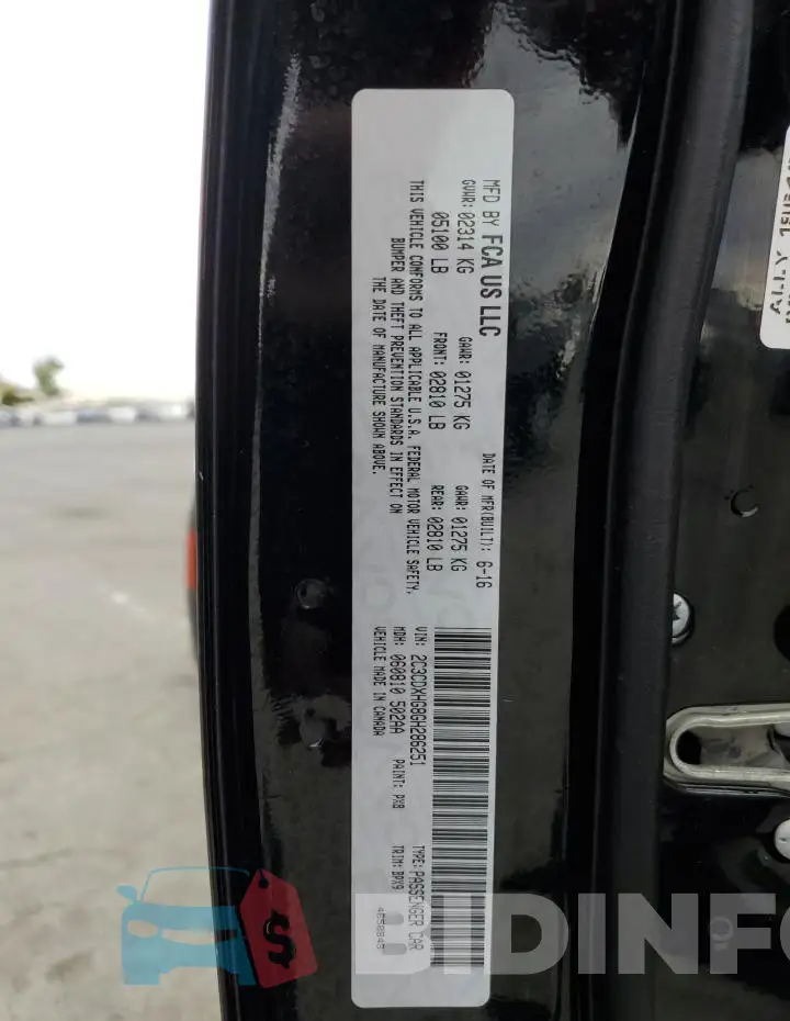 2C3CDXHG8GH286251 Photo# 12