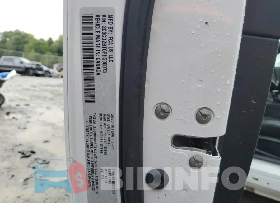 2C3CDZBT6PH500073 Photo# 12
