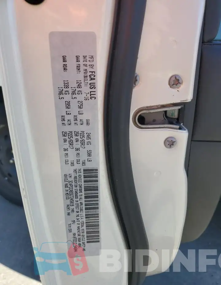 3C4PDCAB3GT245019 Photo# 13
