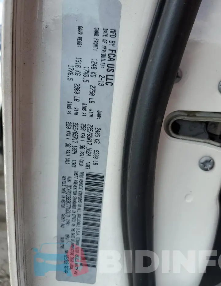 3C4PDCBB3KT718313 Photo# 13