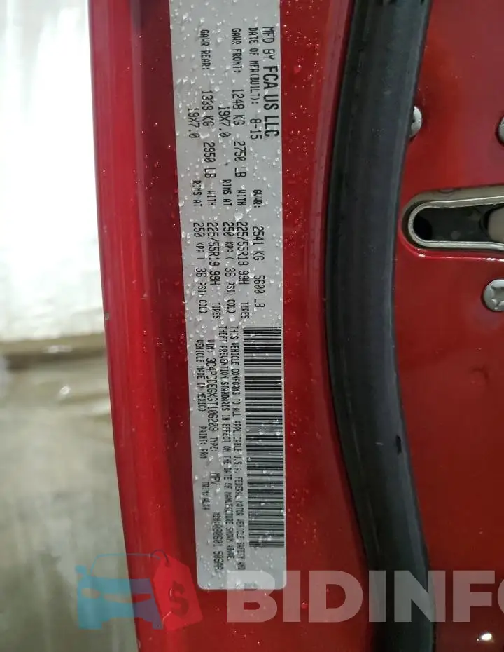 3C4PDDEGXGT106209 Photo# 13