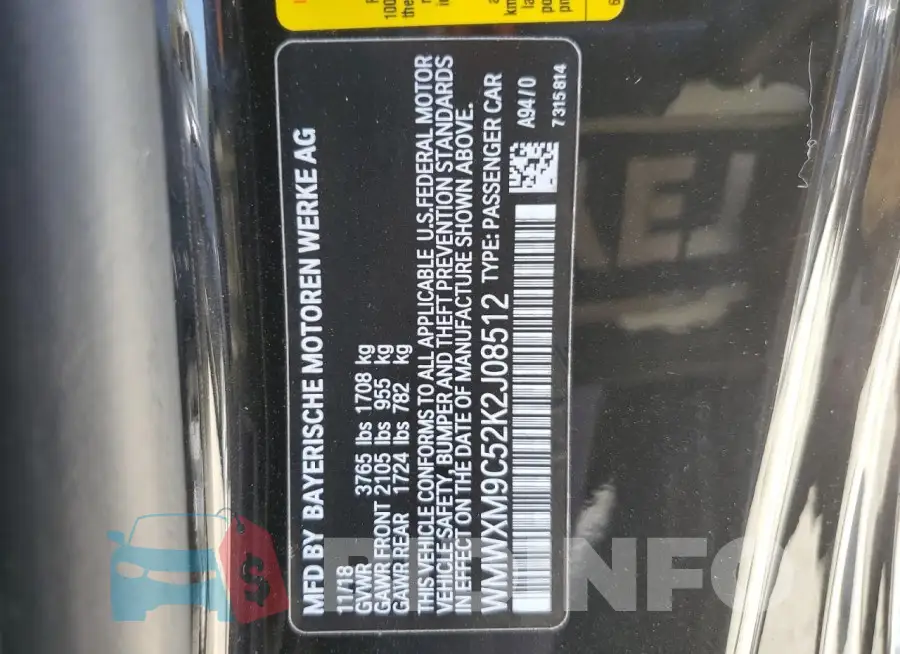 WMWXM9C52K2J08512 Photo# 12