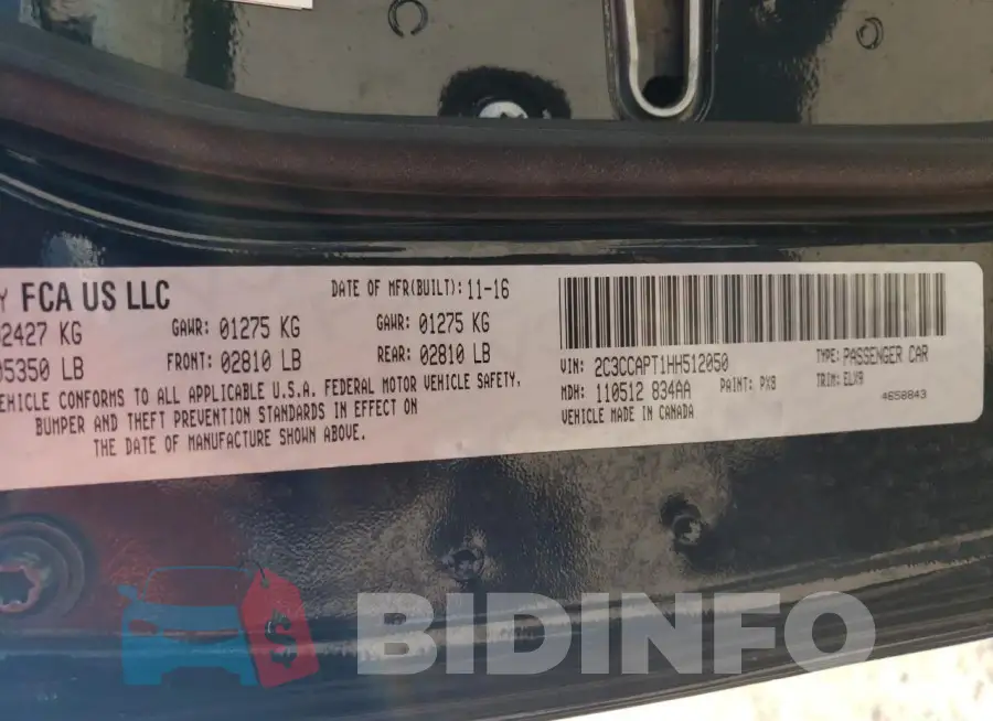 2C3CCAPT1HH512050 Photo# 12