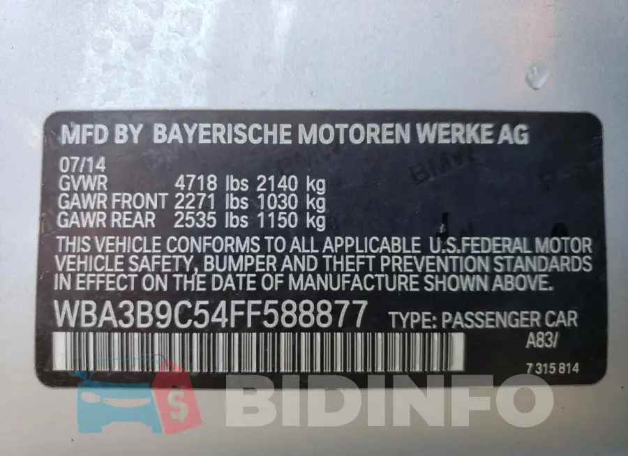 WBA3B9C54FF588877 Photo# 13