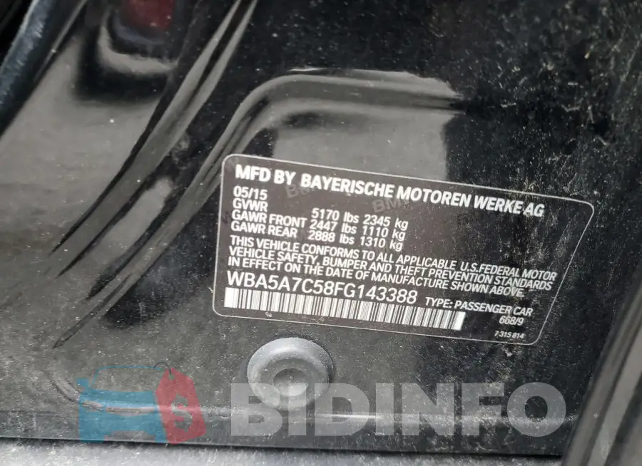 WBA5A7C58FG143388 Photo# 12