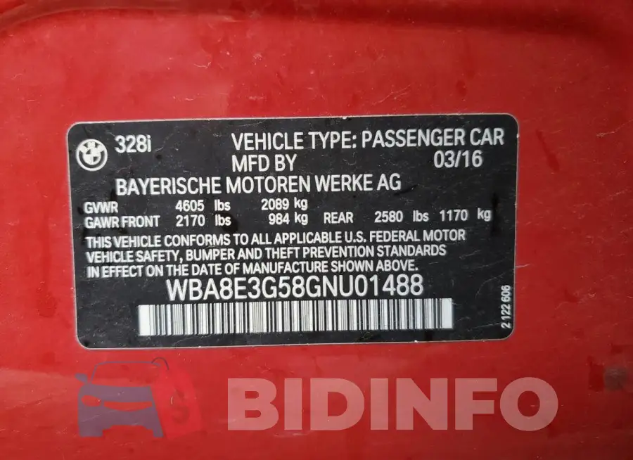 WBA8E3G58GNU01488 Photo# 12