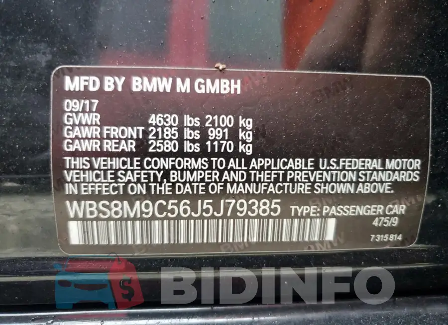 WBS8M9C56J5J79385 Photo# 13