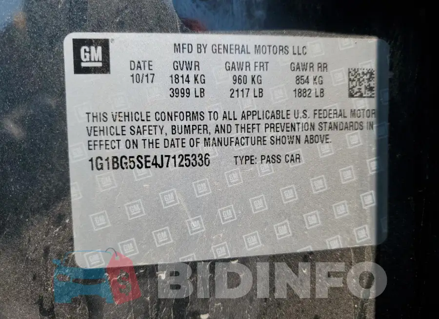 1G1BG5SE4J7125336 Photo# 13