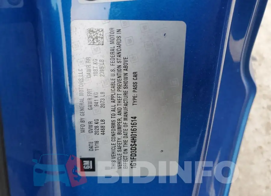 1G1FD3DS4H0161614 Photo# 13