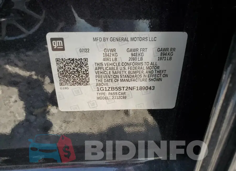 1G1ZB5ST2NF189043 Photo# 12