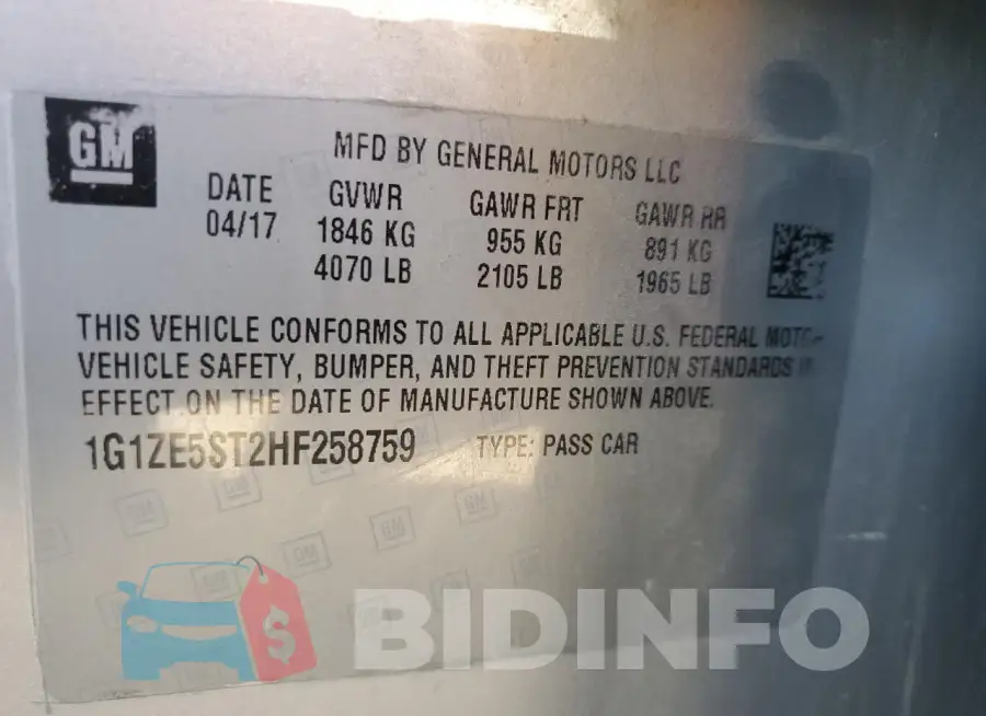 1G1ZE5ST2HF258759 Photo# 12