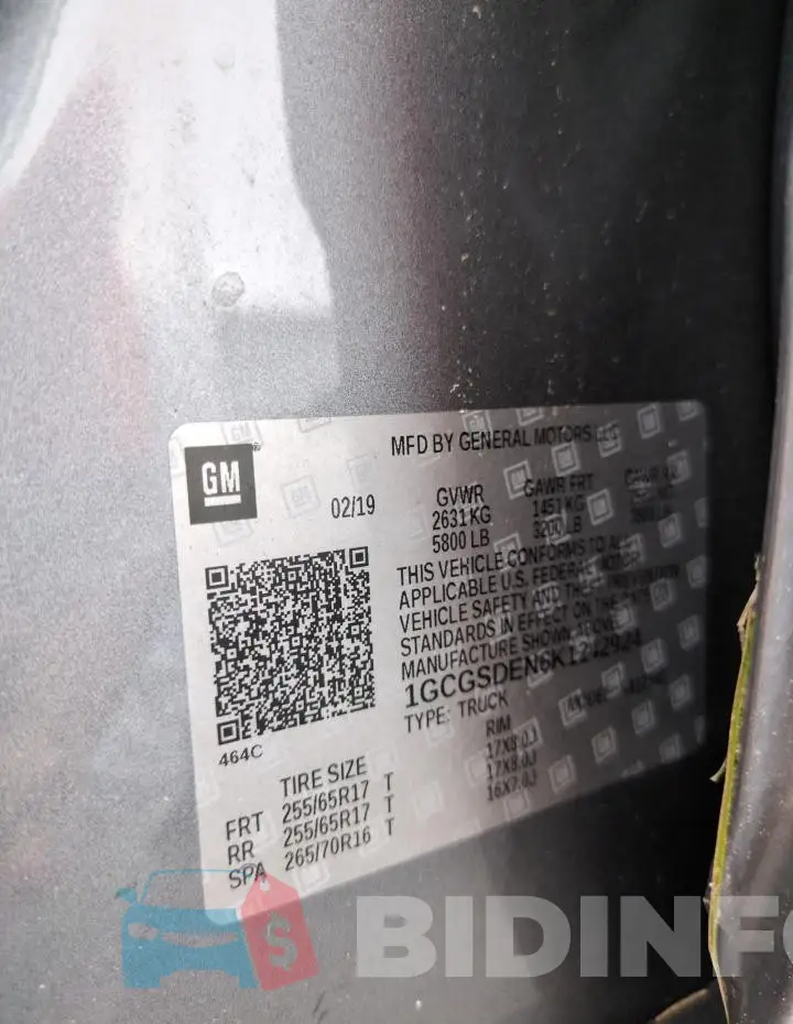 1GCGSDEN6K1242924 Photo# 12