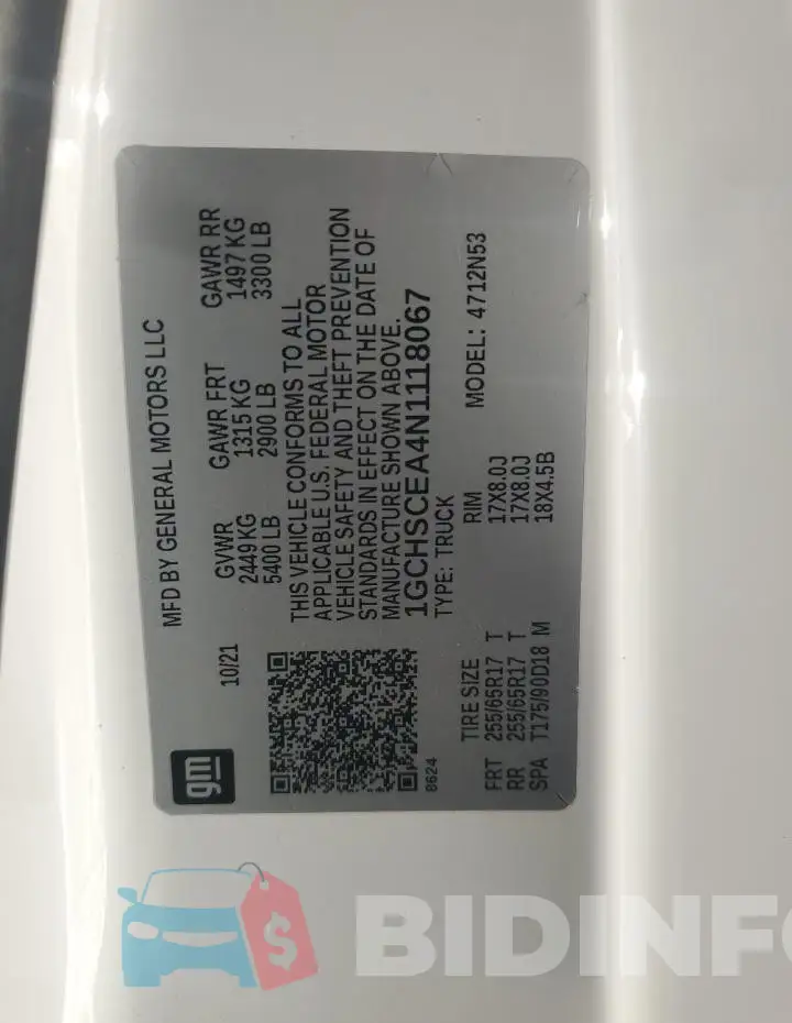 1GCHSCEA4N1118067 Photo# 13