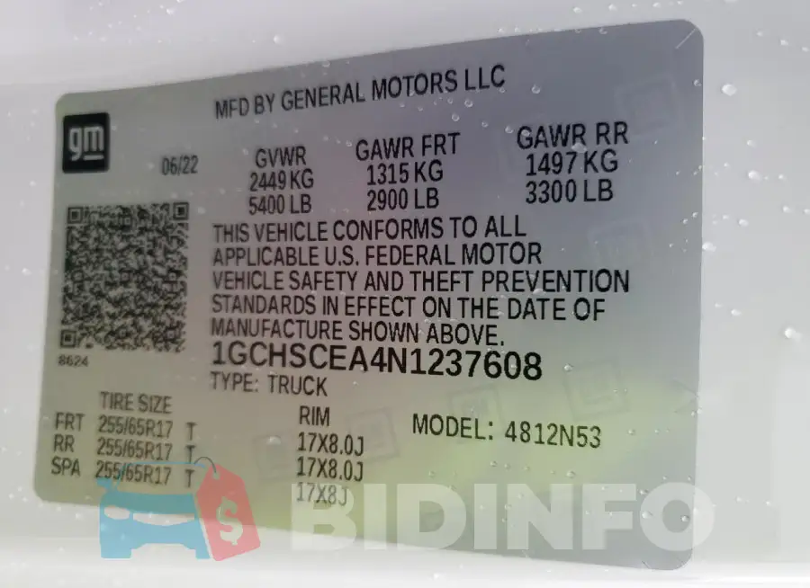 1GCHSCEA4N1237608 Photo# 12