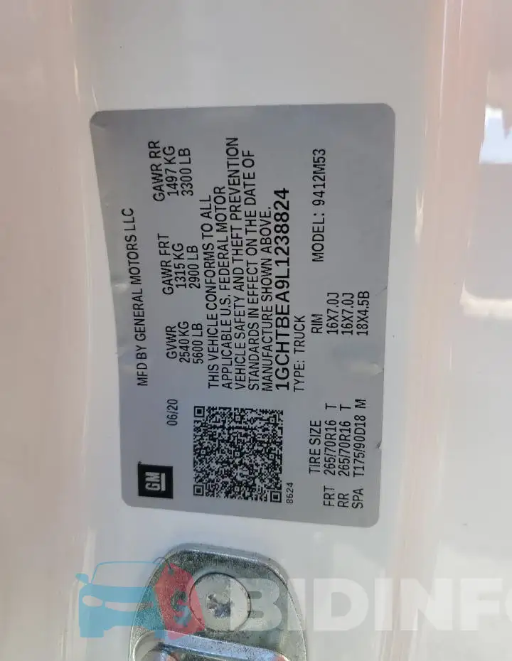 1GCHTBEA9L1238824 Photo# 13