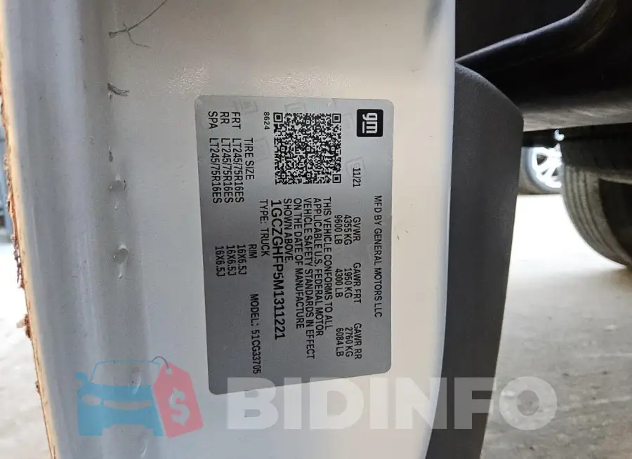 1GCZGHFP5M1311221 Photo# 14