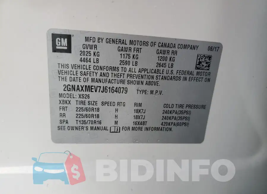 2GNAXMEV7J6164079 Photo# 14