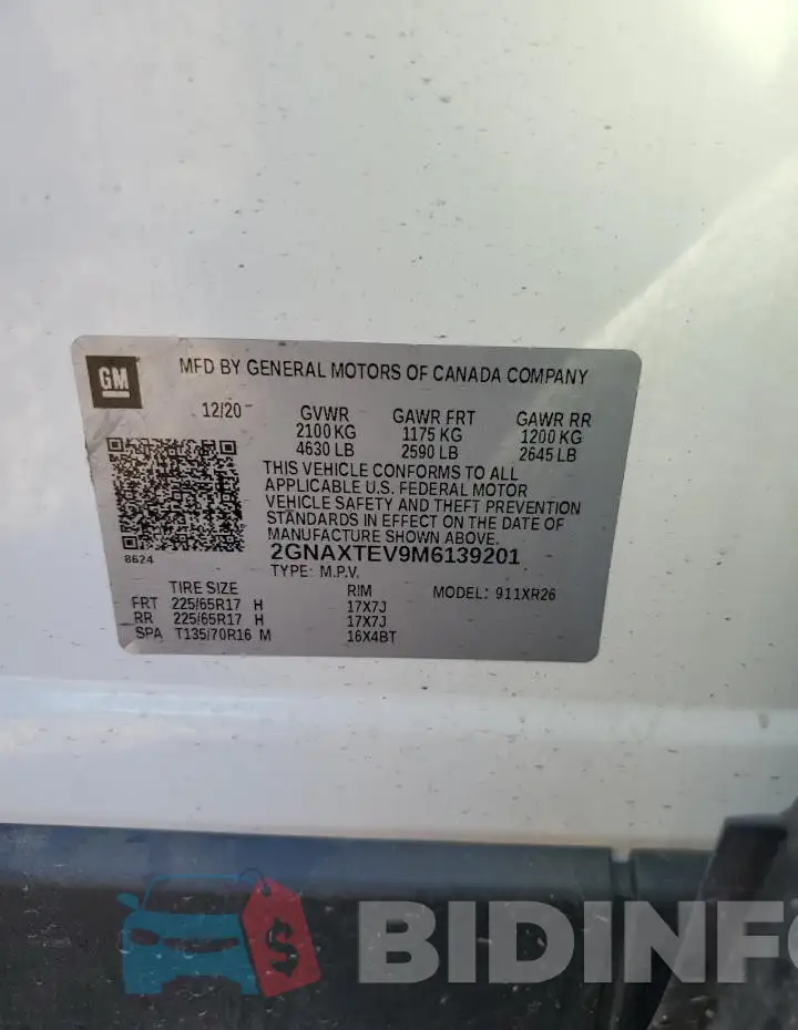 2GNAXTEV9M6139201 Photo# 13