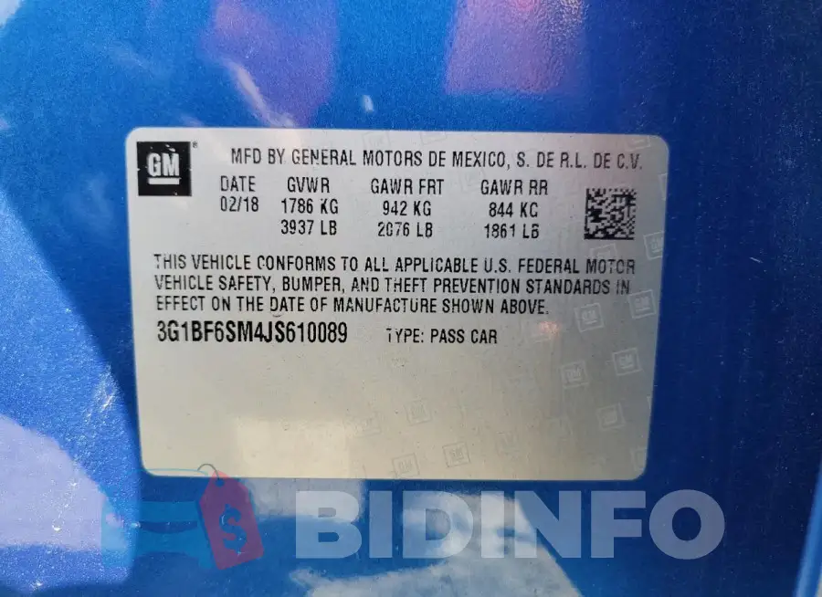 3G1BF6SM4JS610089 Photo# 12